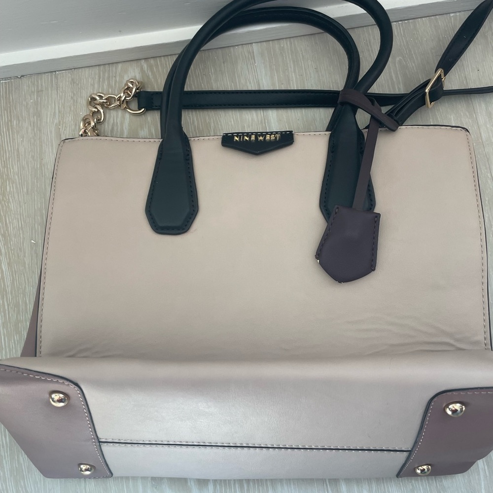 Pink, purple, and tan Nine West purse